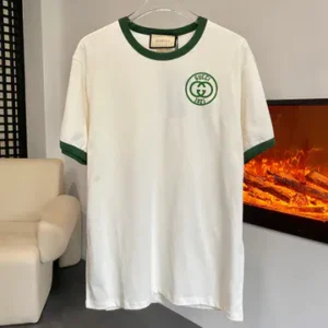 T-SHIRT GREEN EMBROIDERED LOGO